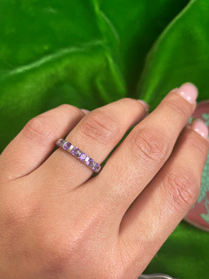 AMETHYST BANDS SZ 7.25