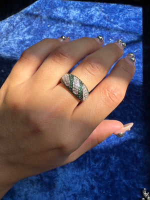 PAVE DOME RING SZ 7.6
